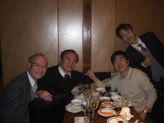 Dinner at Tokyo just after M8.8 Earthquake with Prof. Tokuda and Prof. Fujiwara